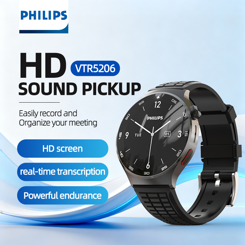 Smartwatch Noise Watches For Men - Relógio Gravador de Voz PHILIPS para