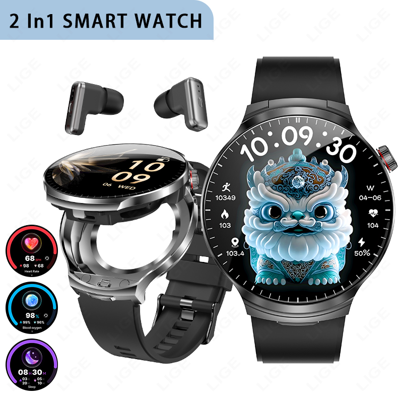 Smartwatch Noise Watches For Men - LIGE Novo Smartwatch TWS 2 em