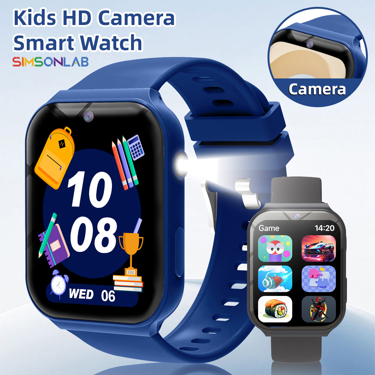 Smartwatch Digital Watches For Kids - Parceiros de Estudo para Crianças: Câmera