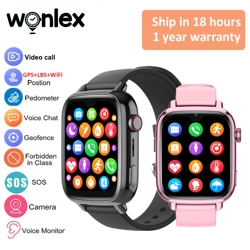 Smartwatch Digital Watches For Kids - Wonlex kt34 relógio inteligente infantil 4g