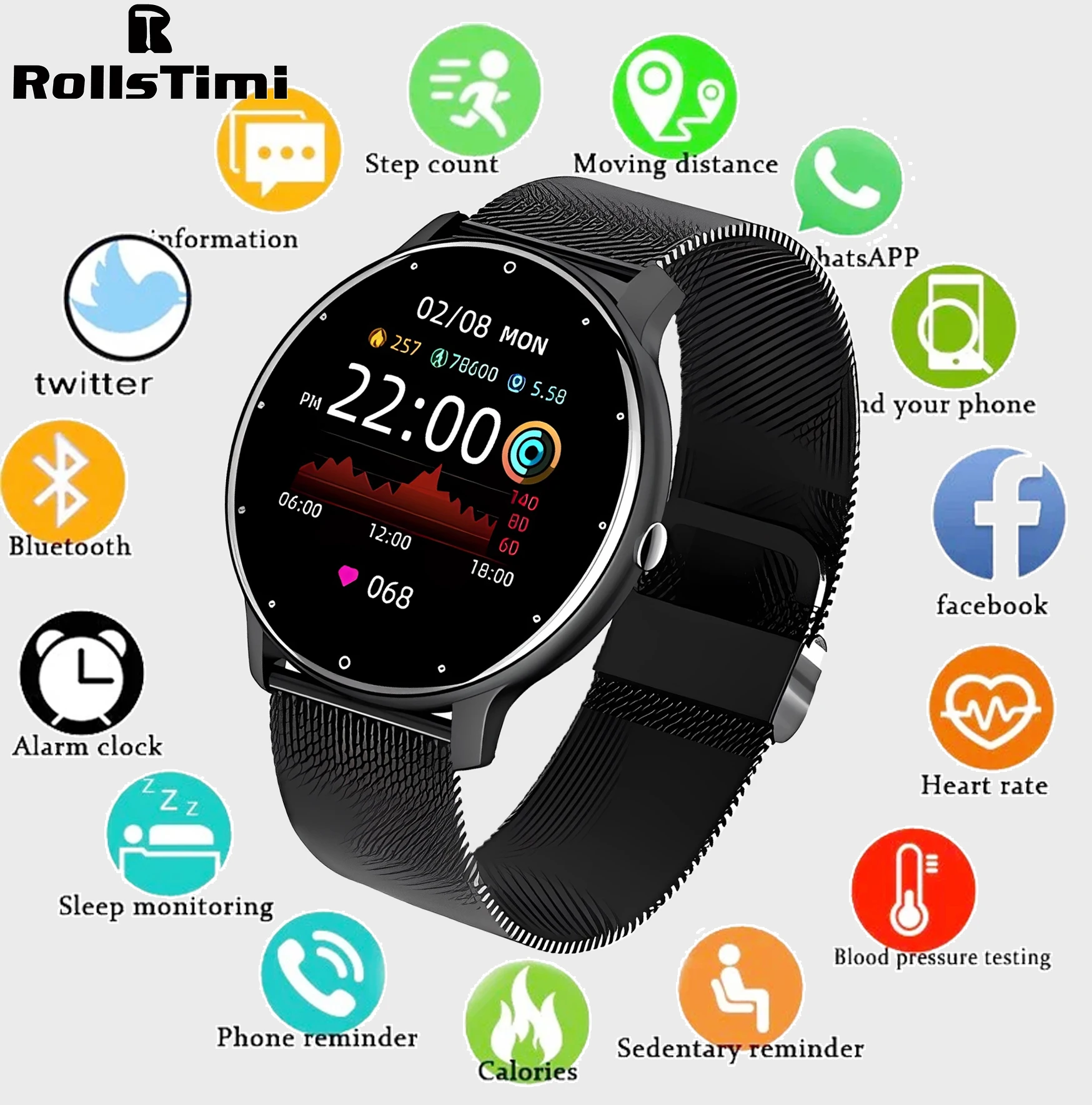 Watch Iwo - Relógio inteligente masculino bluetooth chamada 24h