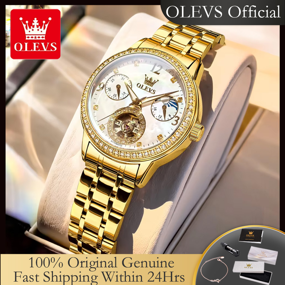 Watch Bezel Insert - Relógio Automático Feminino OLEVS 6750 em