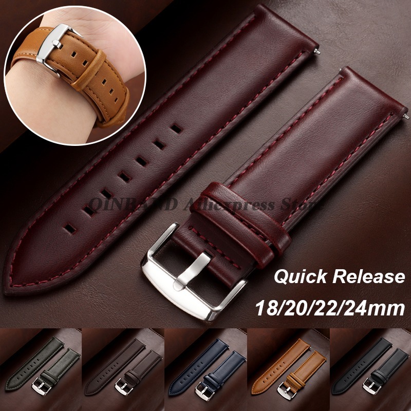 Omega Watches Smartwatch - Pulseira de Couro de Vaca com