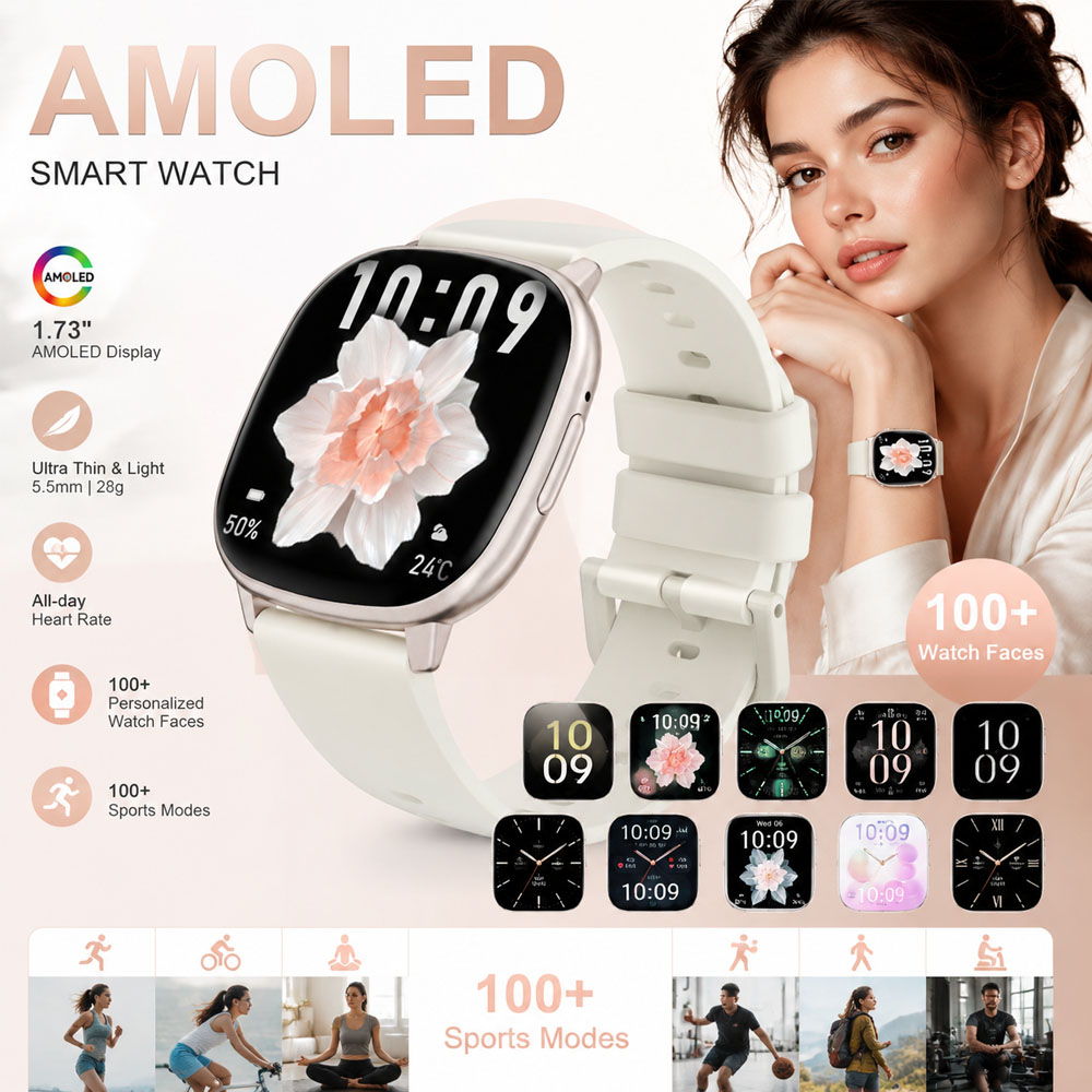 Smartwatch Stylish Watches For Women - Relógio Inteligente HD17 AIR AMOLED Fashion