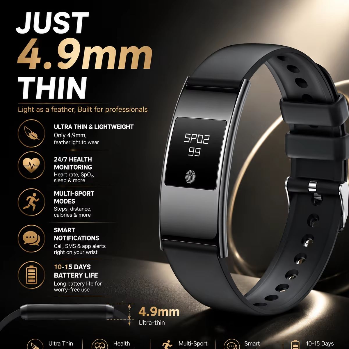 Smartwatch Stylish Watches For Women - Relógio Inteligente Ultra-Fino e Estiloso para