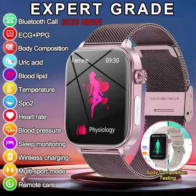 2025 novo monitoramento ecg +  - Smartwatch Health Watches For Women avaliação e preço