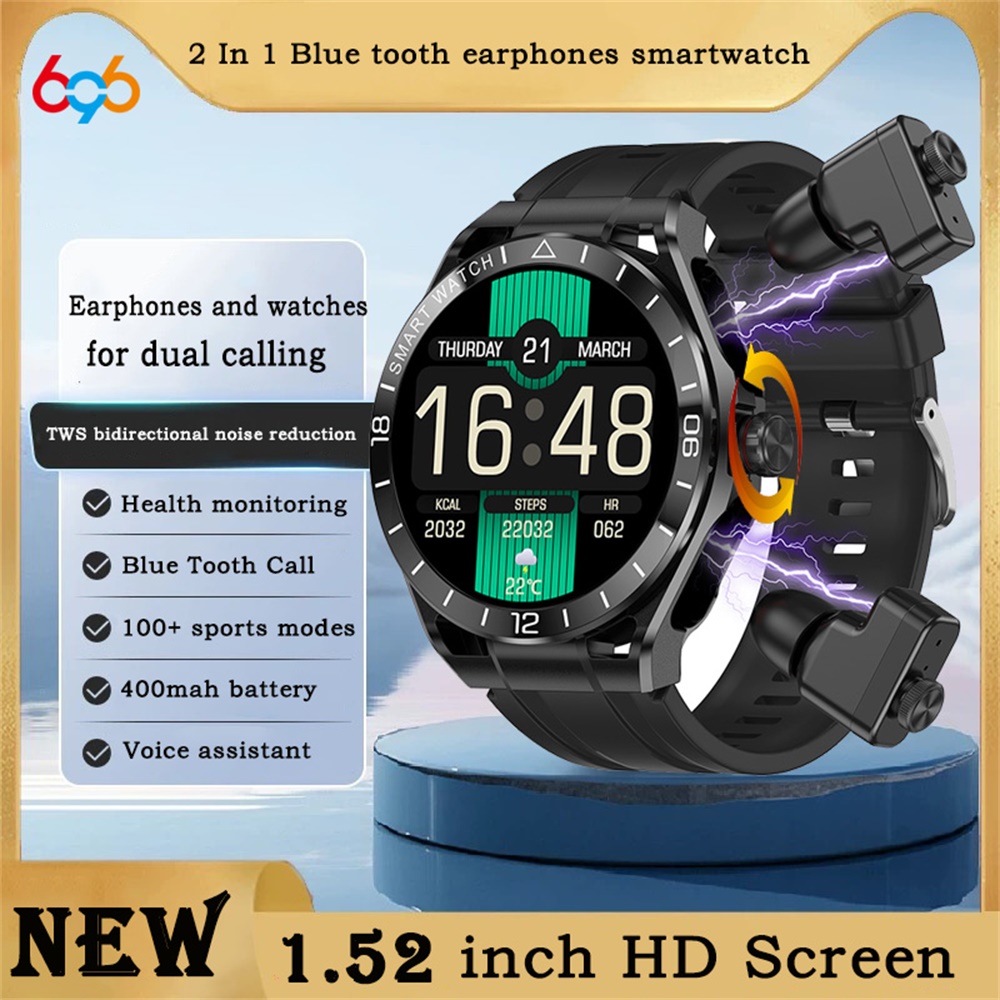 Fones de Ouvido Bluetooth 2 em - Smartwatch Noise Watches For Men avaliação e preço