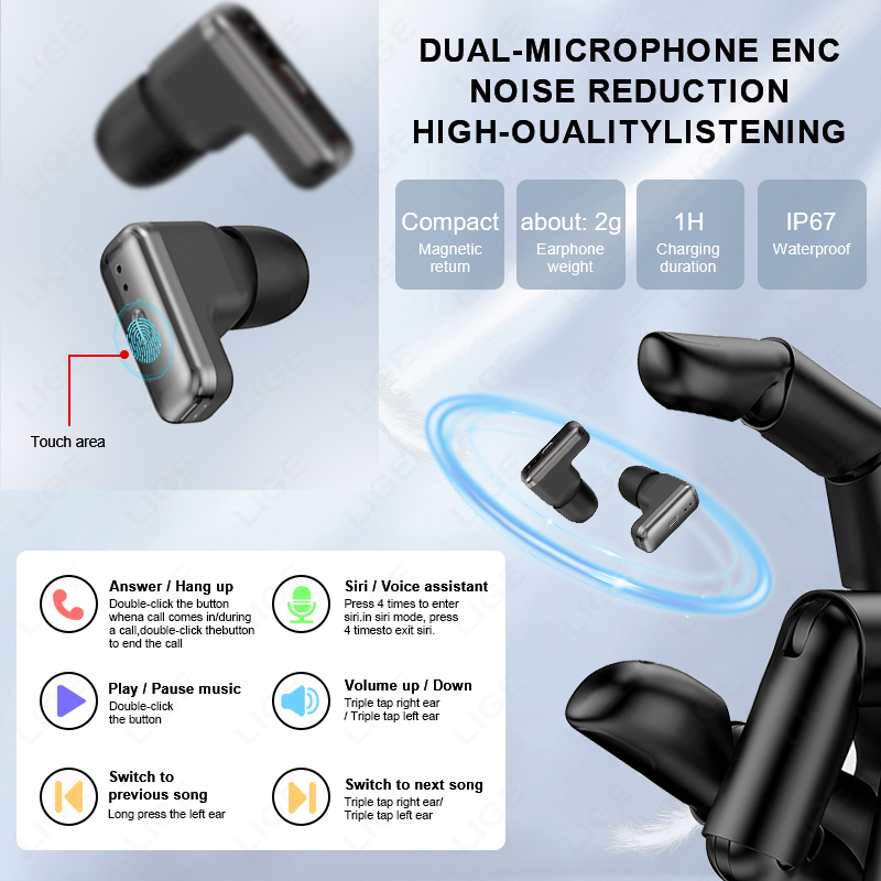 LIGE Novo Smartwatch TWS 2 em  - Smartwatch Noise Watches For Men avaliação e preço