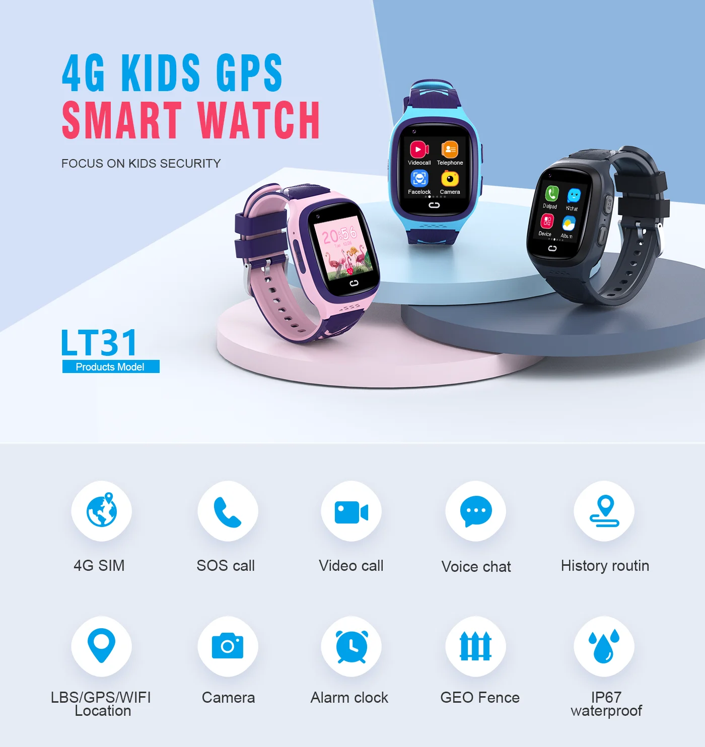 4g crianças smartwatch sos à p - Smartwatch Digital Watches For Kids avaliação e preço
