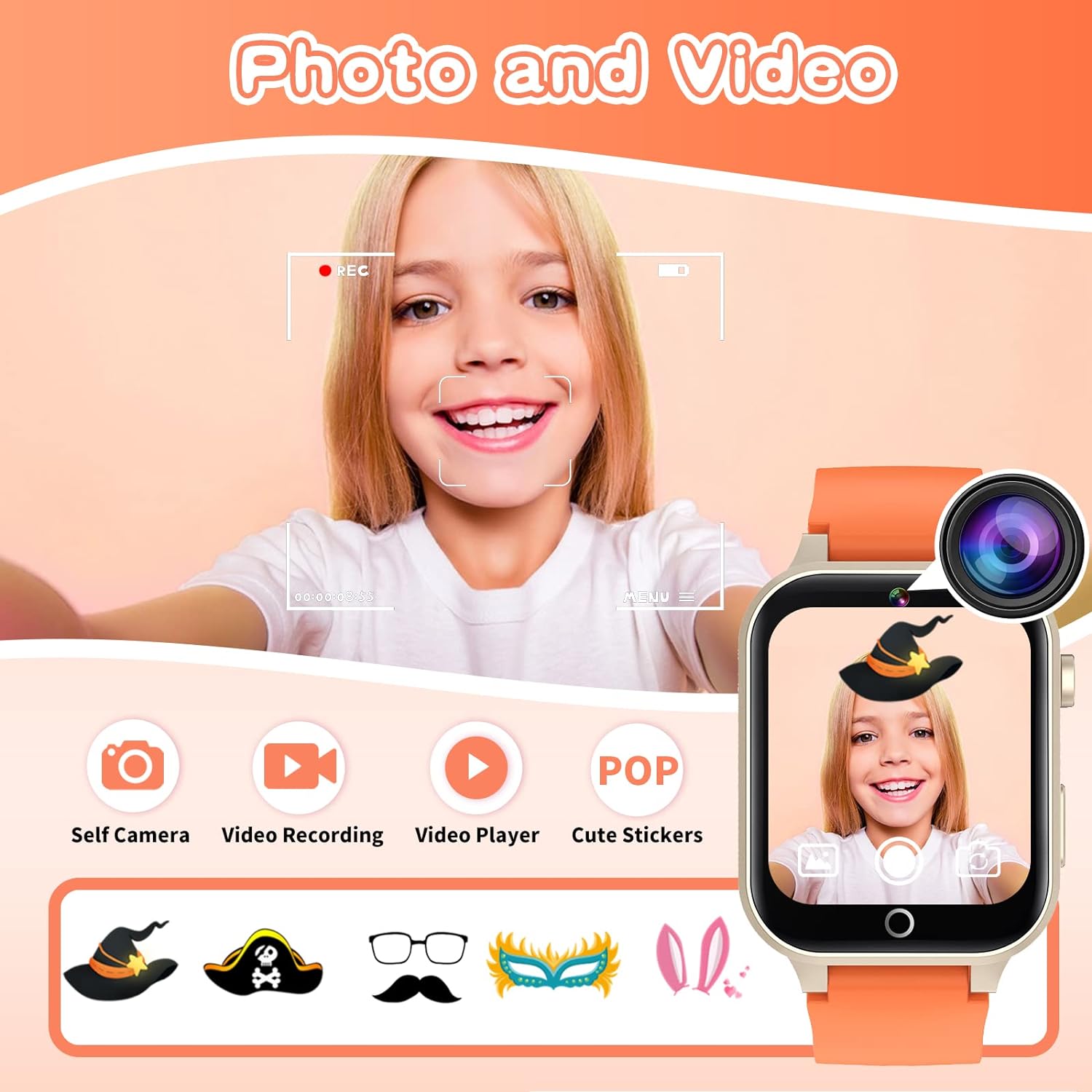 Jogos infantis Relógio intelig - Smartwatch Digital Watches For Kids avaliação e preço