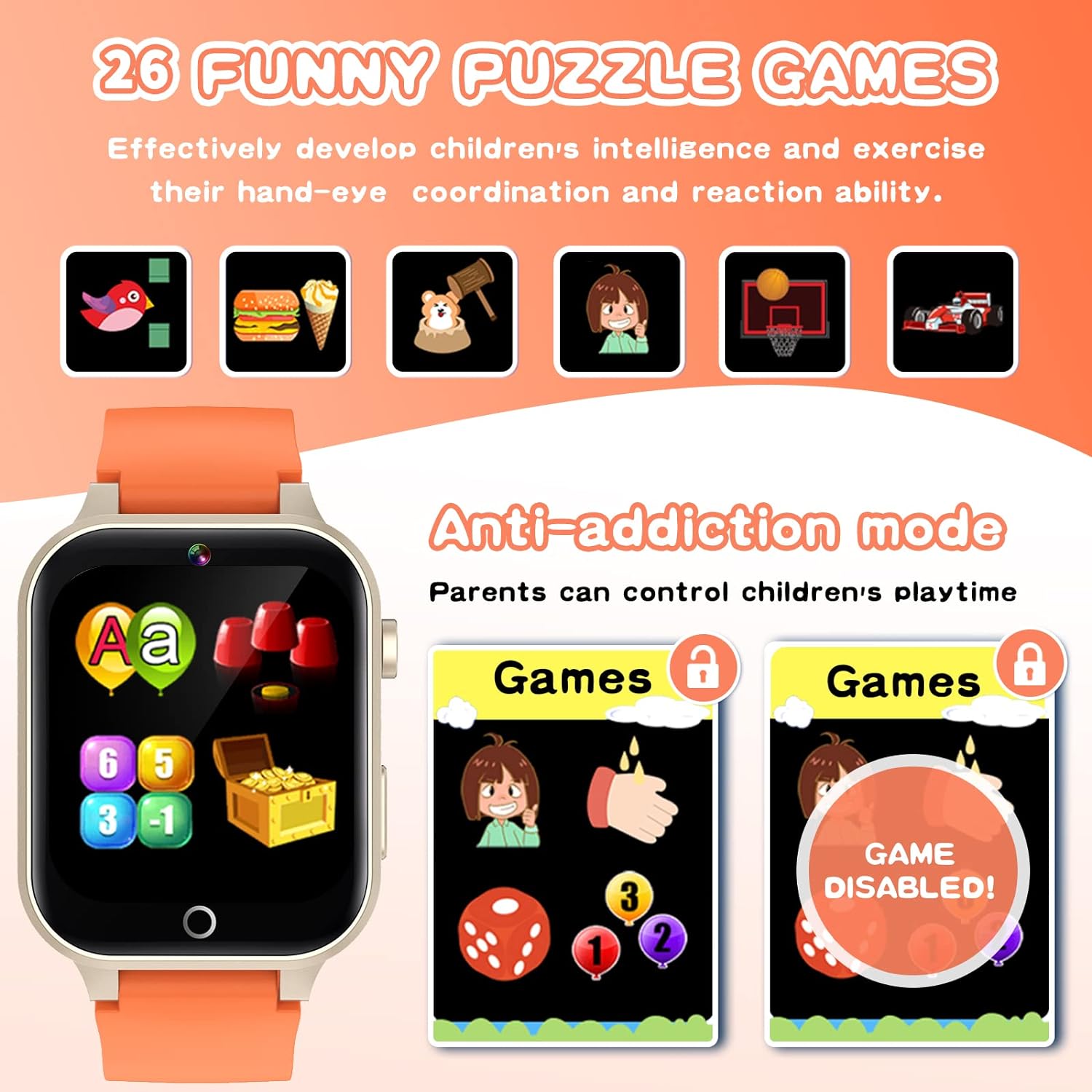 Jogos infantis Relógio intelig - Smartwatch Digital Watches For Kids avaliação e preço