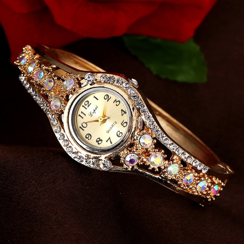 Luxo feminino colorido diamant - Watch Bezel Insert avaliação e preço