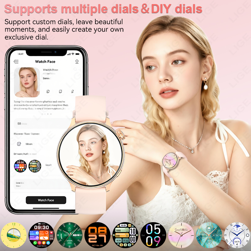 Relógio Inteligente Redondo Es - Smartwatch Stylish Watches For Women avaliação e preço